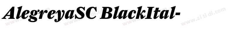 AlegreyaSC BlackItal字体转换